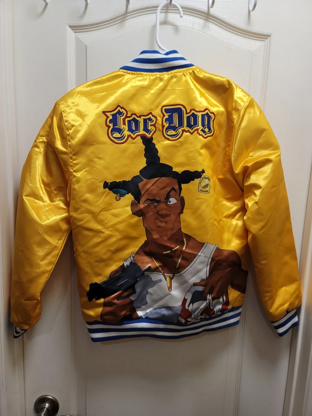 Don't Be a Menace Yellow Satin Bomber Jacket - Youth Medium - NWT